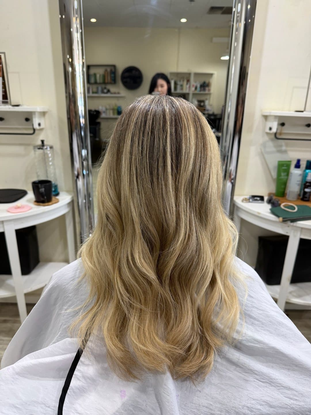 Warm golden blonde highlights